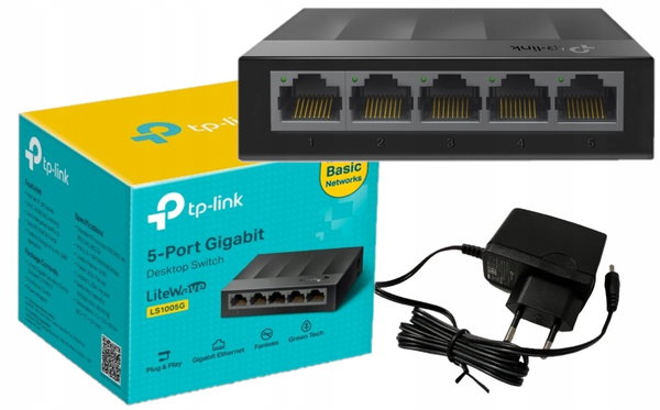 SWITCH TP-LINK LS1005G ROZDZIELACZ LAN 5 portów najwyższa jakość TPLINK 3