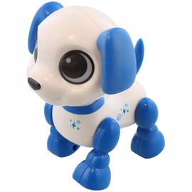 Interaktywny chodzący pies robot Gear 2 Play niebiesko biały