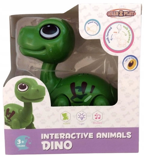 Interaktywny chodzący DINO robot Gear 2 Play dinozaur zielony