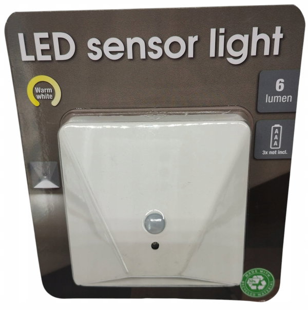 Lampa z czujnikiem ruchu led 3D schody szafa garderoba podszafkowa biała 9