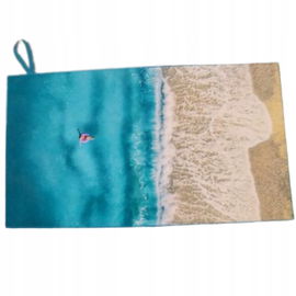RĘCZNIK PLAŻOWY Z MIKROFIBRY SZYBKOSCHNĄCY 100 X 180 CM MORSKA PLAŻA