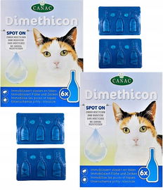 Krople dla kota przeciw kleszczom pchłom CANAC Super Oferta 12 dawek pipet