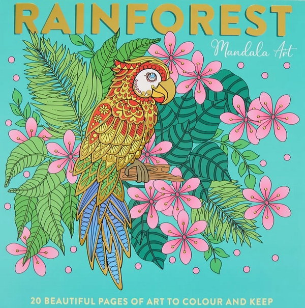 Kolorowanka Antystresowa MANDALA ART 20 grubych twardych kart RAINFOREST