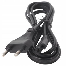 Kabel przewód zasilający z wtyczką 2-pin ÓSEMKA do TV RTV AGD czarny 1,8m