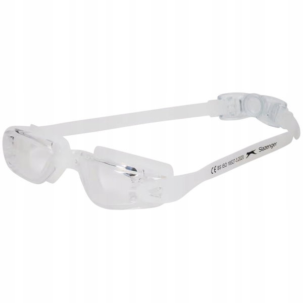 Okulary pływackie SLAZENGER UV ANTIFOG ETUI BIAŁE chronią przed UVA 00