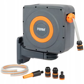 WĄŻ OGRODOWY ZESTAW BĘBEN AUTOMATYCZNY 15M FERM MOCNY MECHANIZM HRA1006