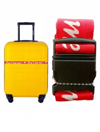 Pas zabezpieczający do bagażu walizki klamra LUGGAGE BELT 5x180cm CZERWONY