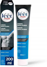 Krem Do Depilacji dla Mężczyzn Total Pro 5 min Skóra Wrażliwa 200ml Veet