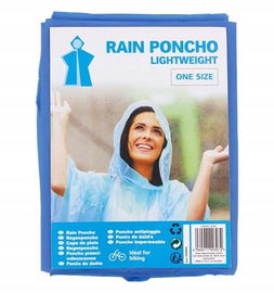 Ponczo płaszcz przeciwdeszczowy kaptur Idealne na imprezy i festiwale blue