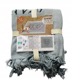 Koc Plażowy XXL 100% Bawełna Mandala TYGRYS GIANT BEACH BLANKET 200x200 cm