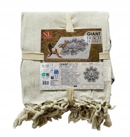 Koc Plażowy XXL 100% Bawełna KWIAT LOTOSU GIANT BEACH BLANKET 200x200 CM