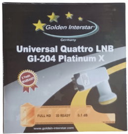 Konwerter satelitarny Quattro GOLDEN GL-204 10.70-12,75 GHz HDTV PLATINUM X