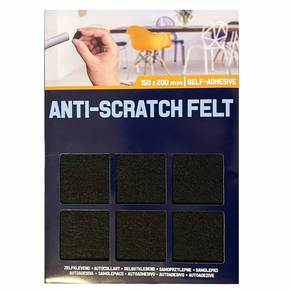 FILC OCHRONNY SAMOPRZYLEPNY 150x200 MM DO WYCIĘCIA DO MEBLI KRZESEŁ CZARNY