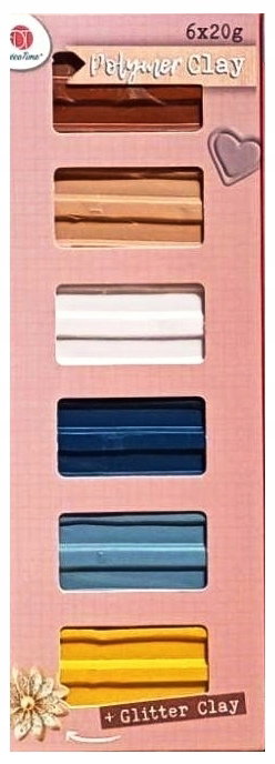 Modelina glinka polimerowa termoutwardzalna do malowania 6 x 20g DecoTime B