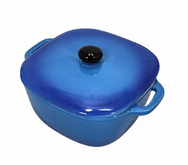 NACZYNIE ŻAROODPORNE EXCELLENT HOUSEWARE 0,2 L - KWADRATOWE NIEBIESKIE