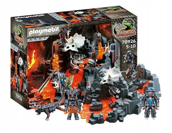 ZESTAW PLAYMOBIL DINO RISE - ŹRÓDŁO LAWY, STRAŻNICY, FIGURKI DLA DZIECI 5+