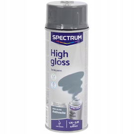 FARBA UNIWERSALNA LAKIER W SPRAYU ANTRACYT WYSOKI POŁYSK 400ML SPECTRUM