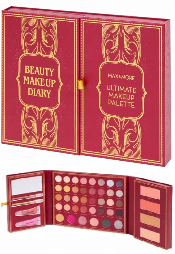 Zestaw make-up Max & More Beauty Make-Up Diary Paleta do makijażu 48 el.