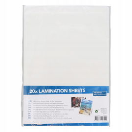 Folia do laminowania na gorąco 20 szt A4 błyszcząca 216 x 303 mm 100 micron