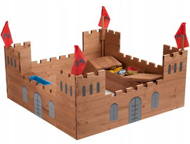 Piaskownica Zamek Rycerski PLAYTIVE dla dzieci 113cm x 70cm x 113cm drewno