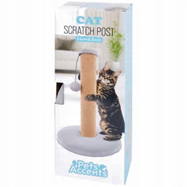 Drapak dla kota Home Accents 34x48,5 cm Z piłką na sznurku do zabawy SZARY