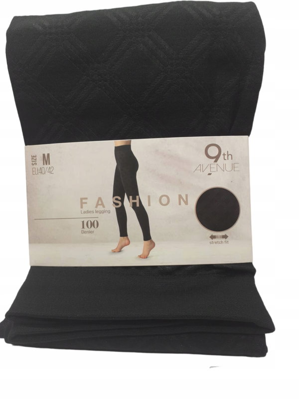 Fashion legginsy termoaktywne damskie klasyczne długa rozmiar M CZARNE