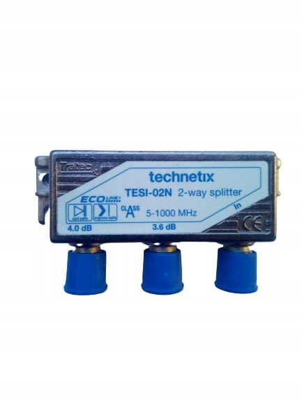 Rozgałęźnik TVSAT DVBT 2-drożny model TESI-02N TRATEC TECHNETIX 5-1000MHz