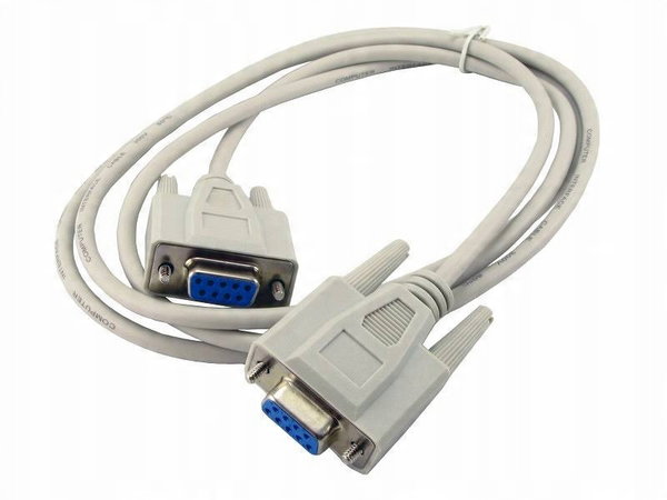 Kabel szeregowy Lechpol KPO2788-1.5 2x gniazdo DB9 krosowany 9 pinów