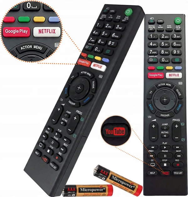 Pilot TV Huayu RM-L1351uniwersalny 2x AAA BEZ PROGRAMOWANIA czarny
