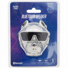 Głośnik Bluetooth micro USB Przenośny Mobilny 5W LED 5H PIES SREBRNY