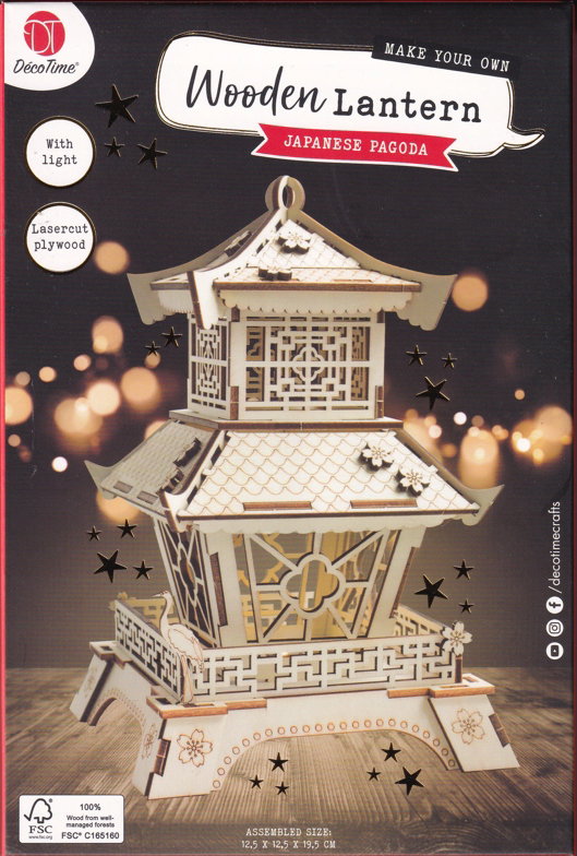 Puzzle 3D DREWNIANE ZRÓB TO SAM Oświetlenie LED JAPOŃSKA PAGODA DECOTIME