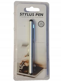 Rysik długopis do smartfonów tabletów telefonów ekran dotykowy mały srebrny