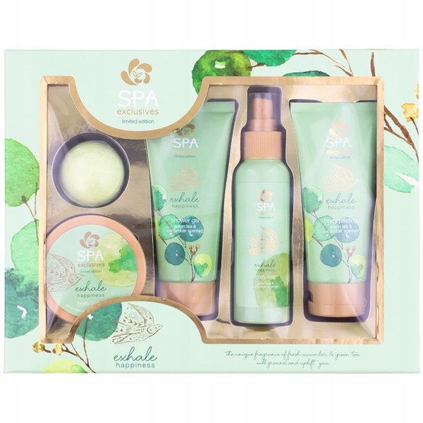 Zestaw upominkowy na prezent 5 elementów Spa Exclusives Exhale Happiness