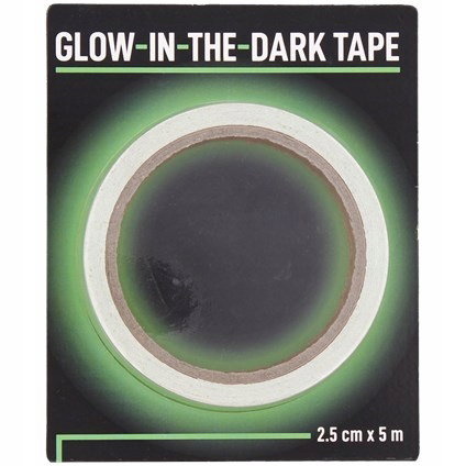 Świecąca taśma bezpieczeństwa 2,5 cm x 5 m fluorescencyjna GLOW IN THE DARK