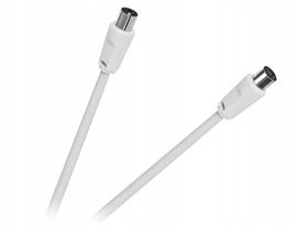 Kabel antenowy DVBT TV VIDEO KPO2735F-3 biały 3 m