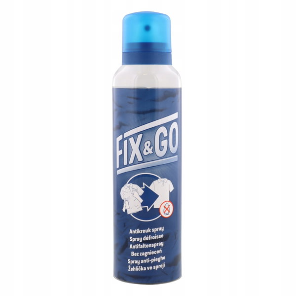 ŻELAZKO W SPRAYU do prasowania FIX&GO PŁYN PRASUJĄCY w sprayu 200 ml Blue