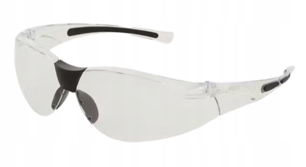 OKULARY OCHRONNE PROFESJONALNE MOCNE SAFETY GLASS BEZBARWNE UNI PLASTIK
