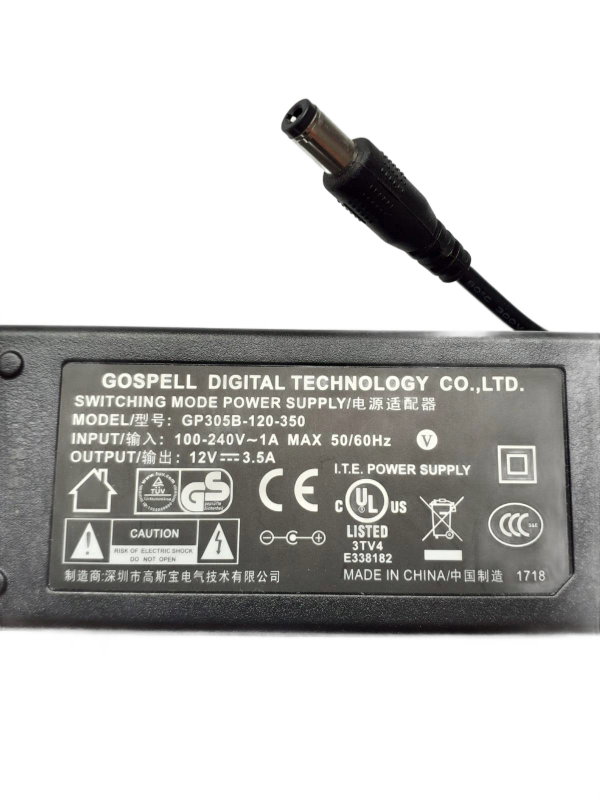 ZASILACZ VU+ GP305B-120-350 DEKODERY SATELITARNE SPRZĘT RTV AGD 12V 3,5A