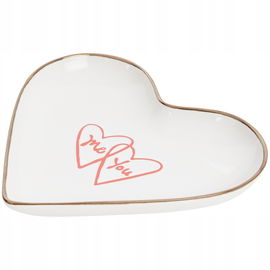 Porcelanowa misa Kształt SERCA Taca Talerz Naczynie Pólmisek Zobiony ME YOU