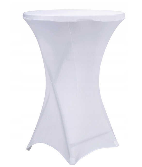 Pokrowiec ochronny na stół stolik barowy elegancki 80 cm x 110 cm BIAŁY 73