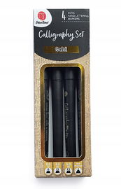 PISAKI DO KALIGRAFII ZESTAW 3 SZTUK GOLD 2,3,5 mm + FINELINER DecoTime