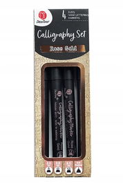 PISAKI DO KALIGRAFII ZESTAW 3 SZTUK ROSE GOLD 2,3,5 mm + FINELINER DecoTime