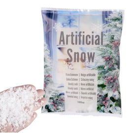 SZTUCZNY ŚNIEG DEKORACYJNY LEKKI PUSZYSTY PROSZEK DO DEKORACJI 1000 ml