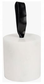 Odbojnik stoper wolnostojący z uchwytem naturalny marmur wysoki 9 cm biały