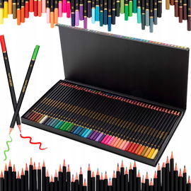 KREDKI OŁÓWKOWE PROFESJONALNE ZESTAW KREDEK 46 sztuk ETUI Magnetyczne