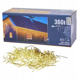 Lampki oświetlenie domu na zewnątrz lub wewnątrz kurtyna 7,5m 360 lampek