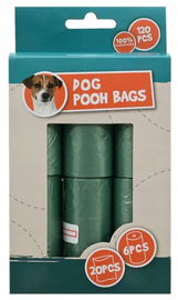 Woreczki na odchody dla psów zielone biodegradowalne Free&Easy 120 sztuk