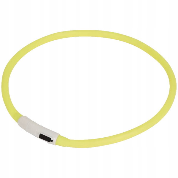 Obroża LED dla psa kota z możliwością wielokrotnego ładowania usb żółta