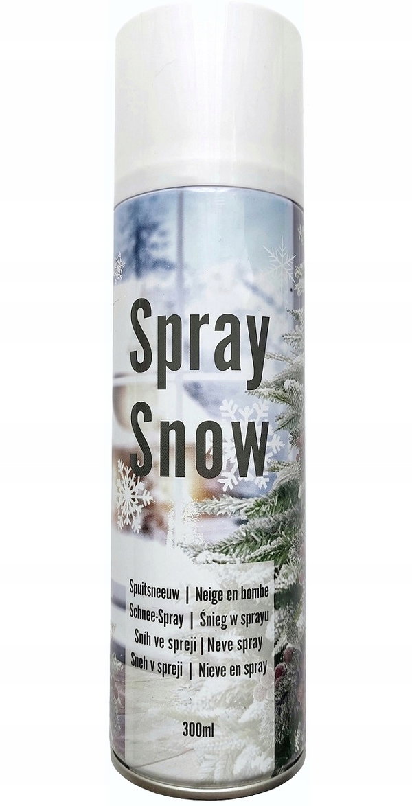 SZTUCZNY ŚNIEG SPRAY OZDOBNY DO DEKORACJI Magic Village DUŻA BUTLA 300 ML