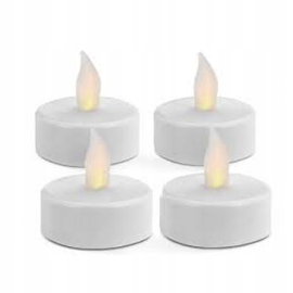 Tealights świeczki LED na baterię do Podgrzewaczy Zniczy świecą do 72h x 4